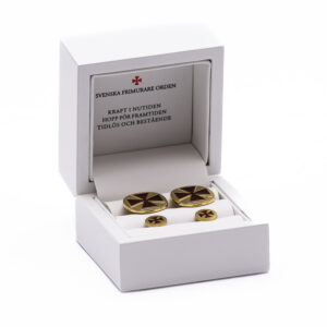 Manschettknappar och bröstknappar enkel modell med presentbox (Vision)